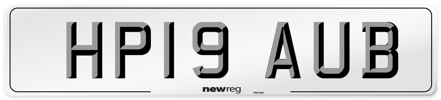 HP19 AUB Number Plate from New Reg